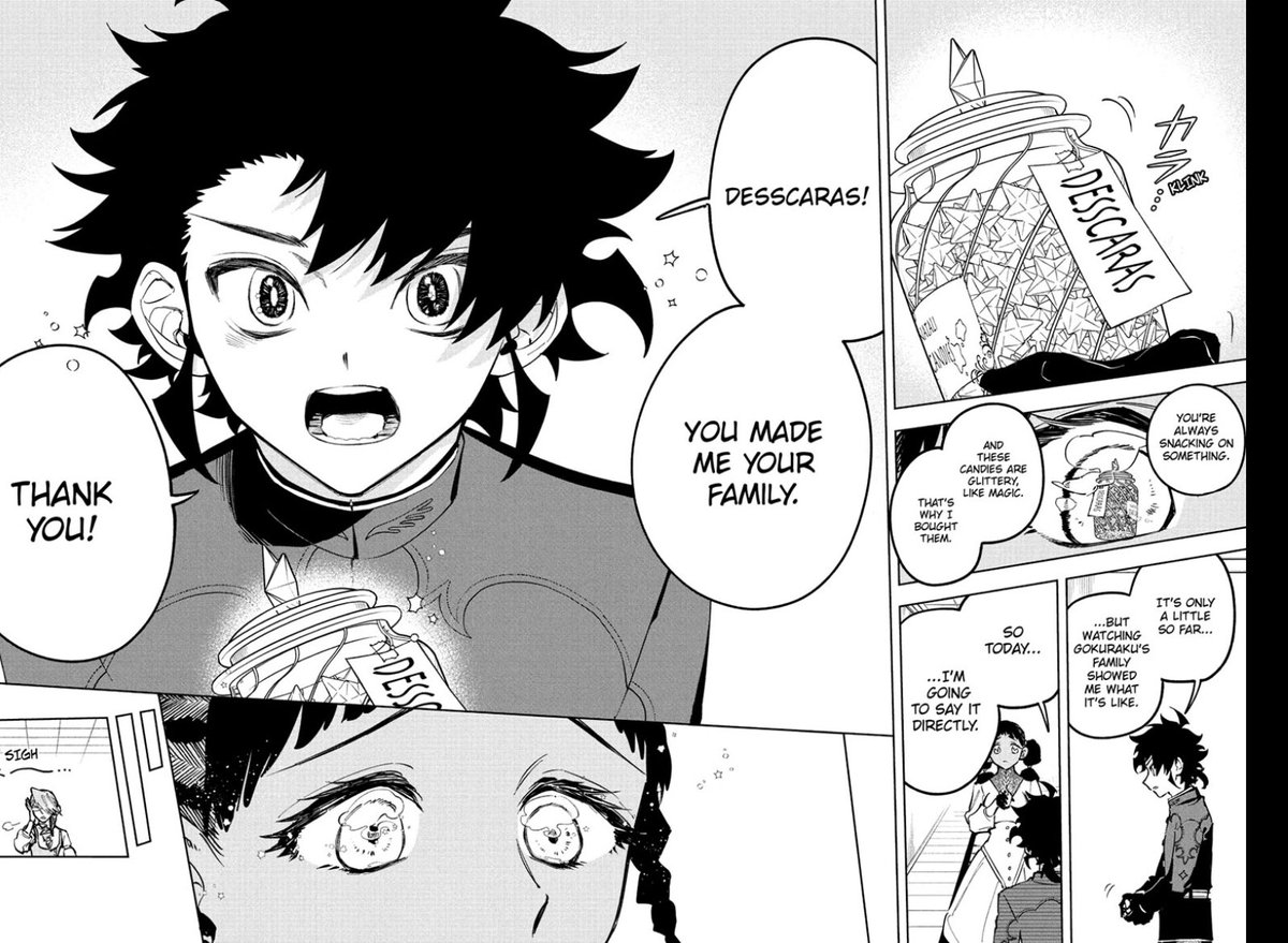 Picsking2's tweet image. Ichi the Witch 44
W COLOR PAGE🤍🧡💙
A nice slice of life Chapter, and I’m SO GLAD we’re already getting so much Kumugi screen time.
The fact that Kumugi always wanted to send a present to someone she cared about (her sister??) has me thinking maybe she isn’t bad?
#MadannoIchi