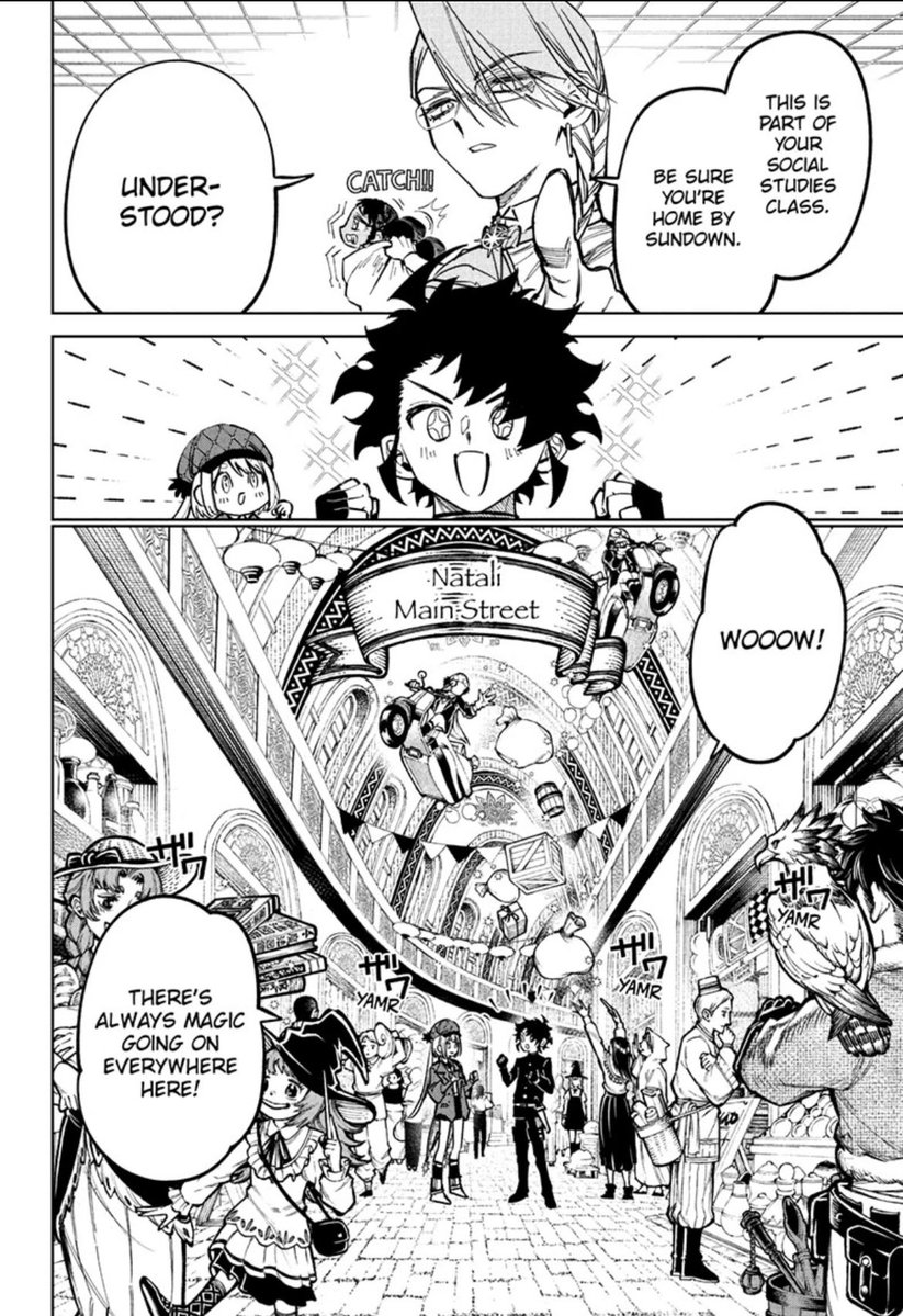 Picsking2's tweet image. Ichi the Witch 44
W COLOR PAGE🤍🧡💙
A nice slice of life Chapter, and I’m SO GLAD we’re already getting so much Kumugi screen time.
The fact that Kumugi always wanted to send a present to someone she cared about (her sister??) has me thinking maybe she isn’t bad?
#MadannoIchi