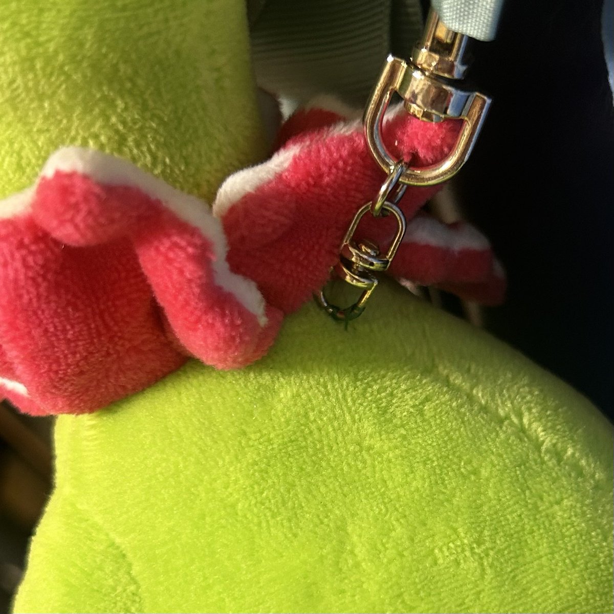 Kizuna_RUI's tweet image. ｿｼﾆｳﾑ（ﾒｶﾞﾆｳﾑ）のキーホルダーが見つからなかったから、縫ってぬいぐるみを無理やりキーホルダーにした。