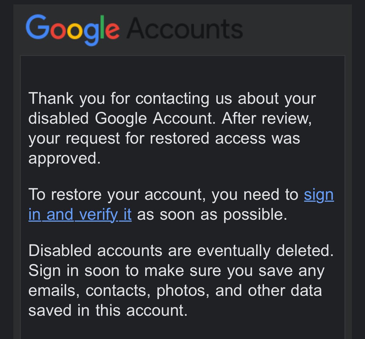 DidPengWin's tweet image. Update: after numerous attempts, I am now back in my Google account! So glad that it finally worked out.