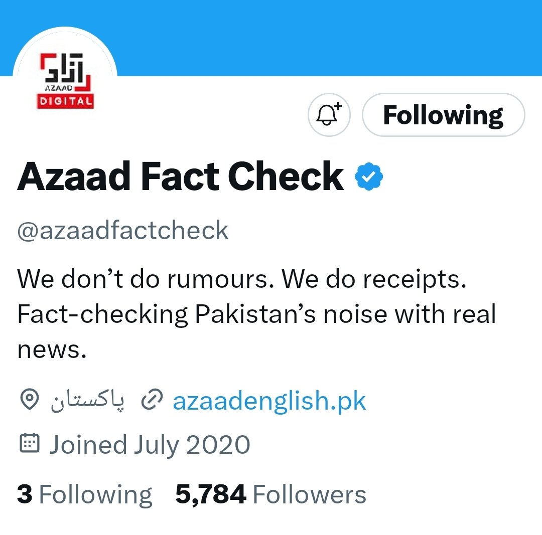 میاں عامر 🦁 (@legimian) on Twitter photo تمام دوستوں سے گزارش ہے یہ اکاؤنٹ ریاستِ پاکستان اور پاکستانی افواج کے خلاف ہونے والے فیک پراپیگنڈے کو ایکسپوز کرتا ہے برائے مہربانی اس اکاؤنٹ کو سپورٹ کریں فالو کریں اور نوٹیفیکیشن بھی آن کریں تا کہ جھوٹ کو پھیلنے سے پہلے عوام تک حقائق پہنچ سکیں،جزاک اللّہ♥️
<a href="/azaadfactcheck/">Azaad Fact Check</a> تمام دوستوں سے گزارش ہے یہ اکاؤنٹ ریاستِ پاکستان اور پاکستانی افواج کے خلاف ہونے والے فیک پراپیگنڈے کو ایکسپوز کرتا ہے برائے مہربانی اس اکاؤنٹ کو سپورٹ کریں فالو کریں اور نوٹیفیکیشن بھی آن کریں تا کہ جھوٹ کو پھیلنے سے پہلے عوام تک حقائق پہنچ سکیں،جزاک اللّہ♥️
<a href="/azaadfactcheck/">Azaad Fact Check</a>