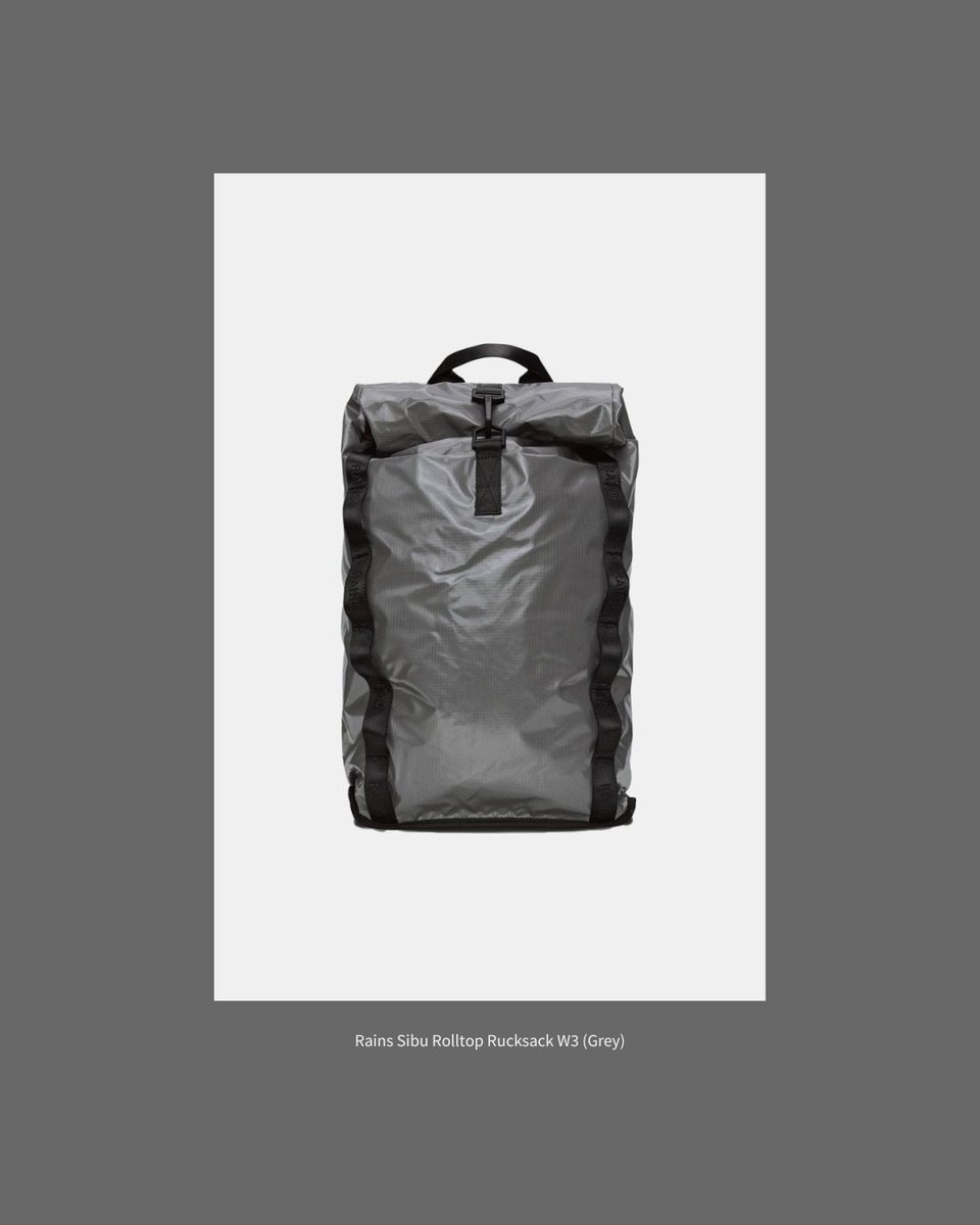 The RAINS Sibu Rolltop Rucksack is built to handle unpredictable weather, with a waterproof finish and a rolltop closure for extra protection. One to count on whether you're cycling across town or just dodging clouds. #rains bit.ly/3LU8Qgi