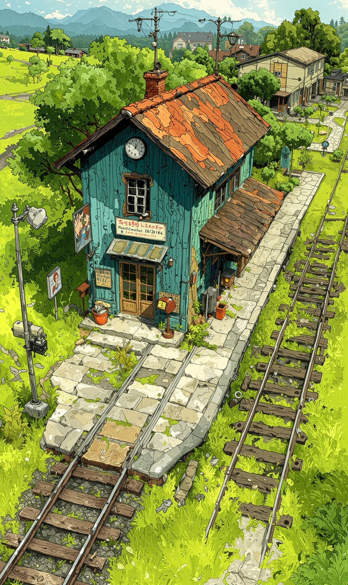 moshimoshi_ai's tweet image. 夏に映える廃駅
Abandoned Station in Summer’s Glow