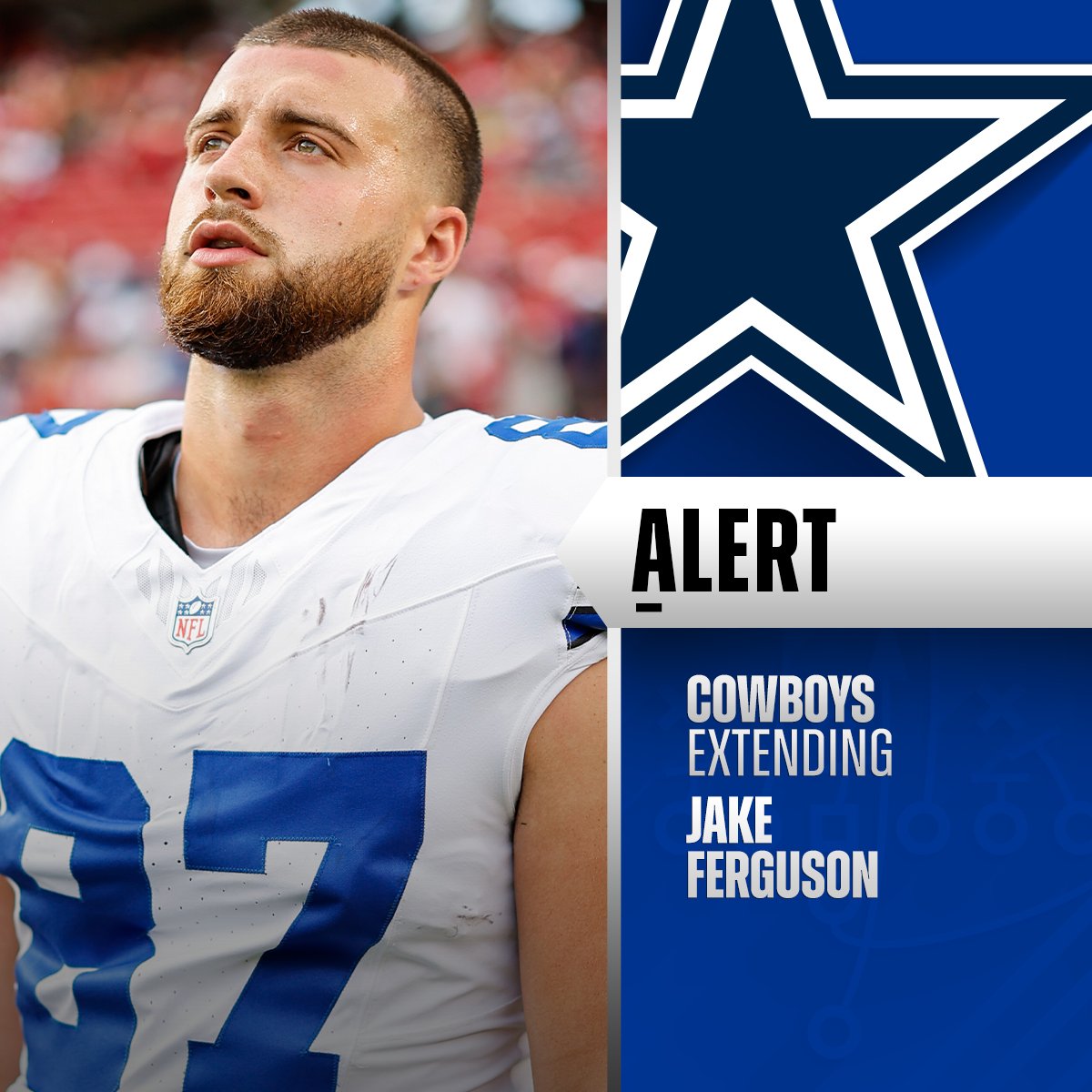 Cowboys, TE Jake Ferguson agree to 4-year, $52M extension. (via <a href="/RapSheet/">Ian Rapoport</a>)