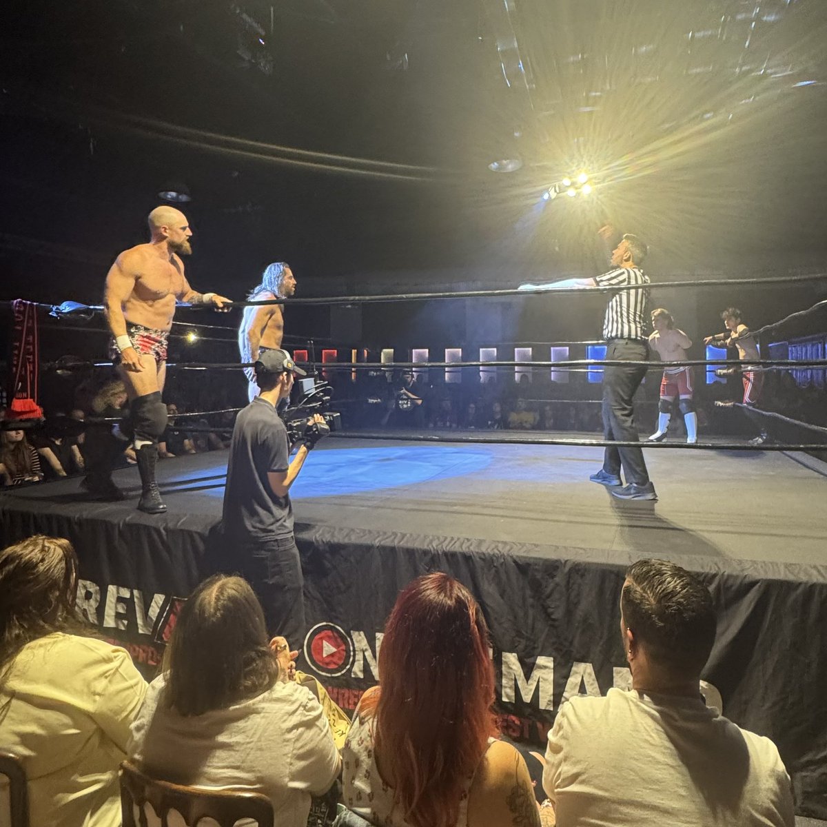 Over a couple of hundred packed into The Network in Sheffield for Rev Pro.

We open with a Great British Tag League match; The Grizzled Young Veterans face The Flying Bryant Brothers.

#BritWresIsAlive #SupportIndyWrestling