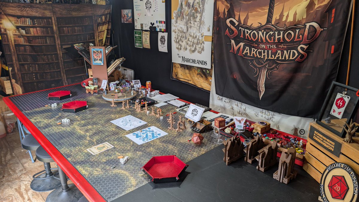 Dra8er's tweet image. SUNDAY FUNDAY
Ready 2 ROLL with my Sunday Crew
Playing our 2nd session of The Horrendous Hounds of Hendenburgh before we launch into a 1 Shot of our old All Dwarven Campaign Scions of Stone - All That Glitters
#TTRPG #NerdShed