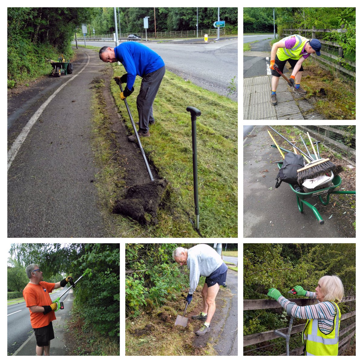 CycleWilmslow's tweet image. Great work by five volunteers yesterday, continuing the clearance of the cycling/walking path alongside A538 which @CECHighways has not been able to maintain for a number of years. We’ve restored the path to its original width and trimmed back some small branches. Work ongoing!