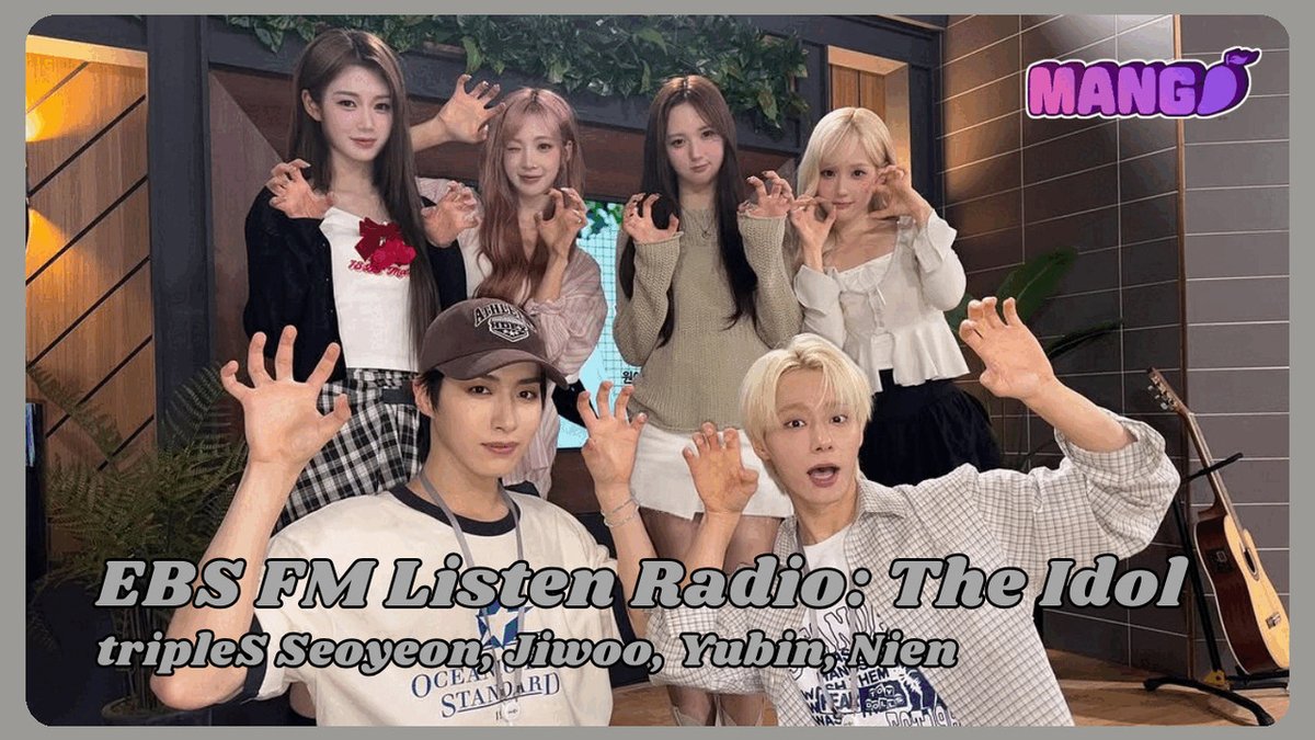 MangoNimYT's tweet image. ✅ [ENG SUB] tripleS on THE IDOL 250603 | Seoyeon, Jiwoo, Yubin, Nien | EBS FM #tripleS #트리플에스 #トリプルS #radio #ebsfm #Seoyeon #서연 #Jiwoo #지우 #Yubin #유빈 #Nien #니엔 

Video🔗: youtu.be/RMfOtpRguSI