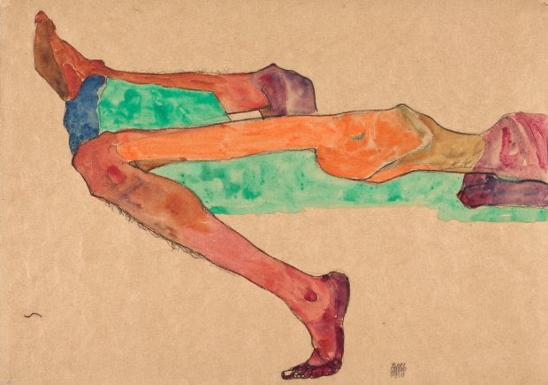 AniSWISSarts's tweet image. Egon Schiele #EgonSchiele - Reclining Male Figure, c 1910
