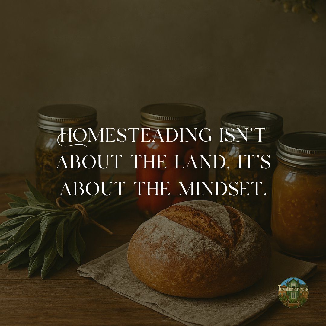 Homesteading isn’t about how much land you have. It’s about what you do with what you’ve got. 

It’s in the bread you knead by hand, the herbs you dry on the windowsill, the wild plants you know by name. 

It’s in the jars lined up on your shelf, the tinctures steeping in your