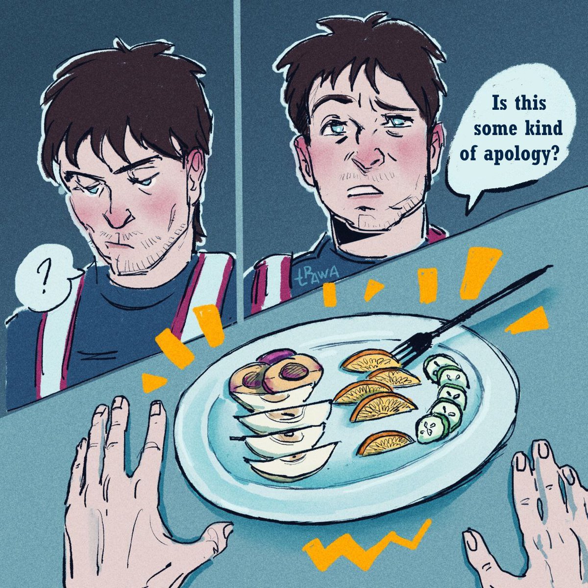 altersgame's tweet image. Pierogi is pierogi, Jan. No more questions!
by: @sorrybutfrerard