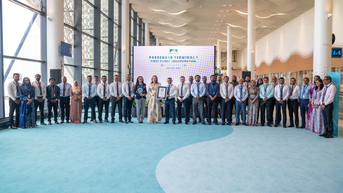 MACLmedia's tweet photo. On the occasion of the grand opening of the new terminal at @VelanaAirport on 26th July 2025, we proudly achieved a remarkable milestone by setting a @GWR for the most venues performing a simultaneous choreographed fireworks display. This historic achievement stands as a proud moment for the nation.