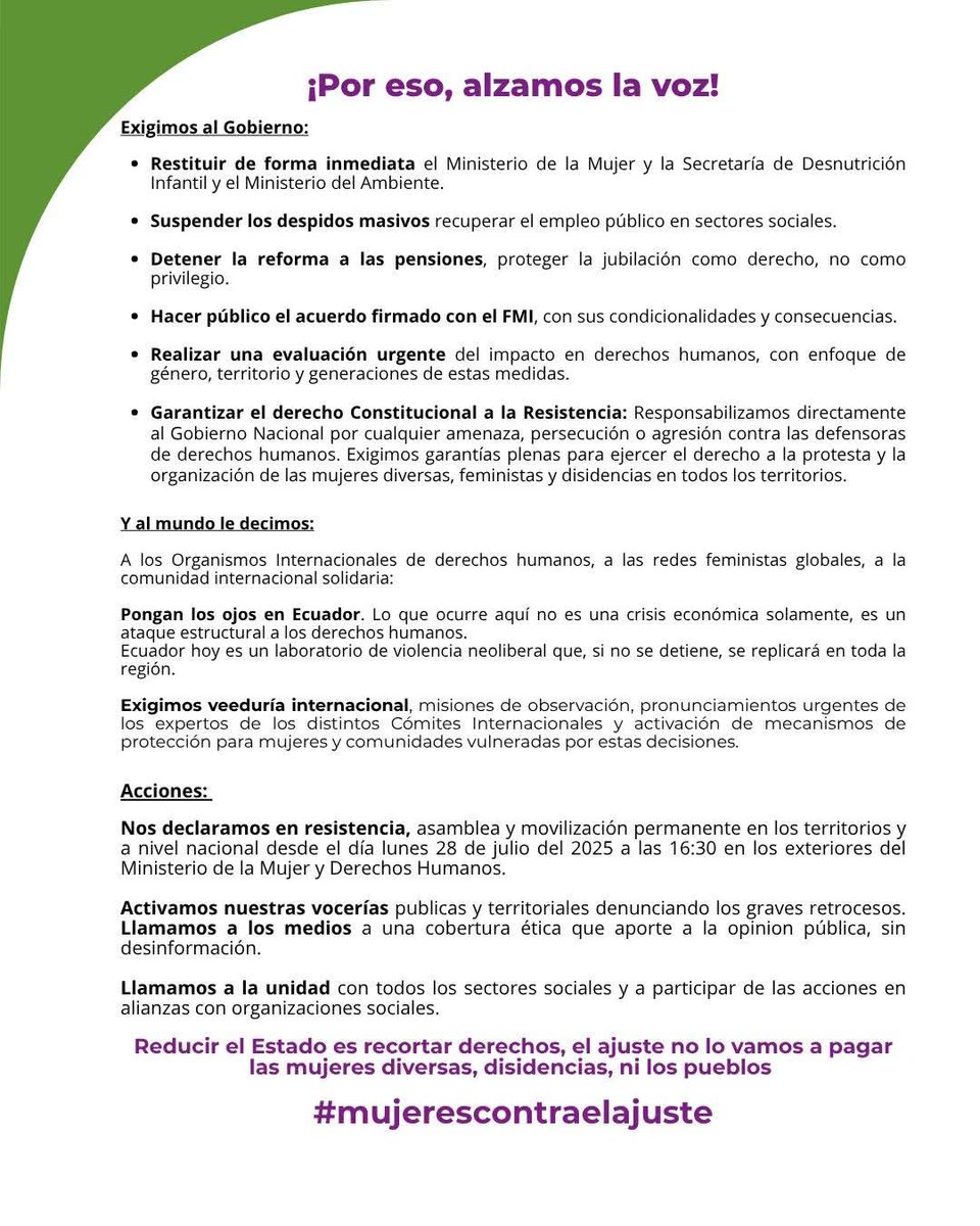 PRENSAVirtual_'s tweet image. #Ecuador|| &quot;Las acciones gubernamentales regresivas en derechos. #Ecuador vive un desmantelamiento institucional deliberado. Se ejecuta un golpe de Estado contra el pueblo y contra los derechos conquistados. Bajo la &quot;emergencia&quot; y las imposiciones del Fondo Monetario…