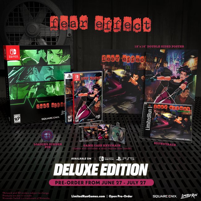 JahStobbart's tweet image. Plus que quelques heures pour précommander l'édition physique de "Fear Effect" chez Limited Run Games.
Disponible sur Nintendo Switch et sur PS5, dans des éditions standards et collectors