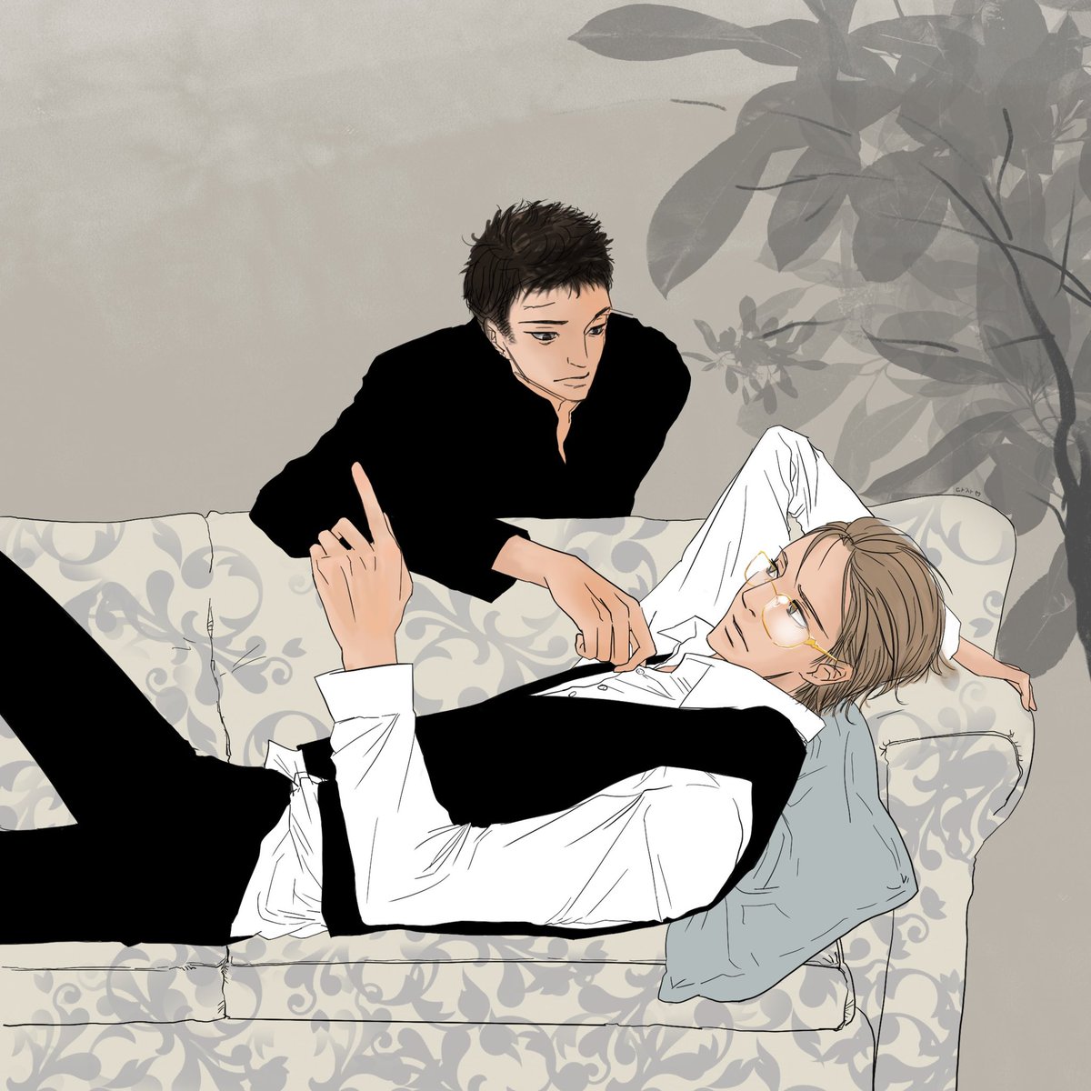 Lovedomeki's tweet image. 그리고 싶었던것 : 안경