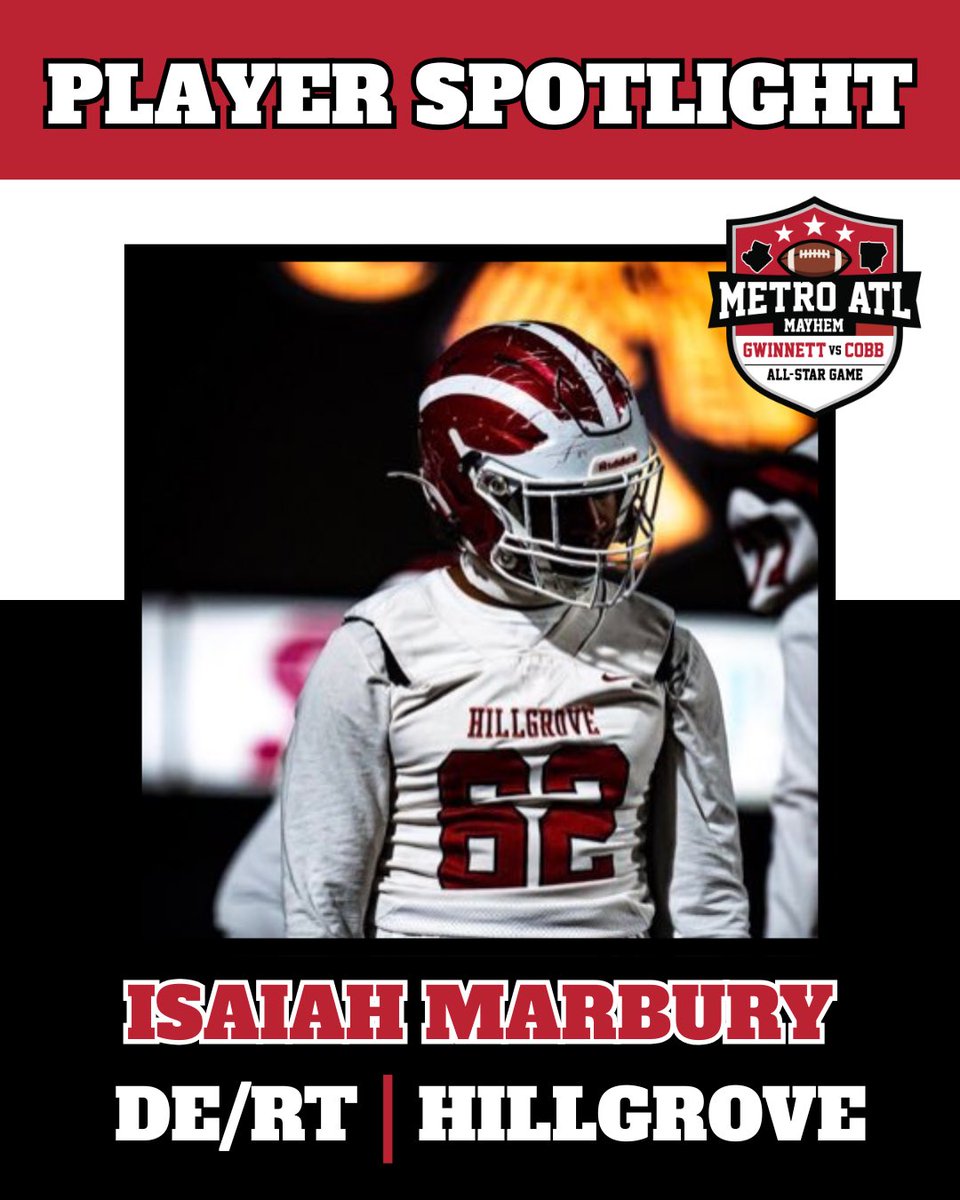 MetroATLMayhem's tweet image. π€ Isaiah Marbury
β‘οΈ @isaiahjmarbury
π§βπ Class of 2026
π DE/RT
π« Hillgrove (GA)
π Cobb County
π₯ hudl.com/v/2RcAHz