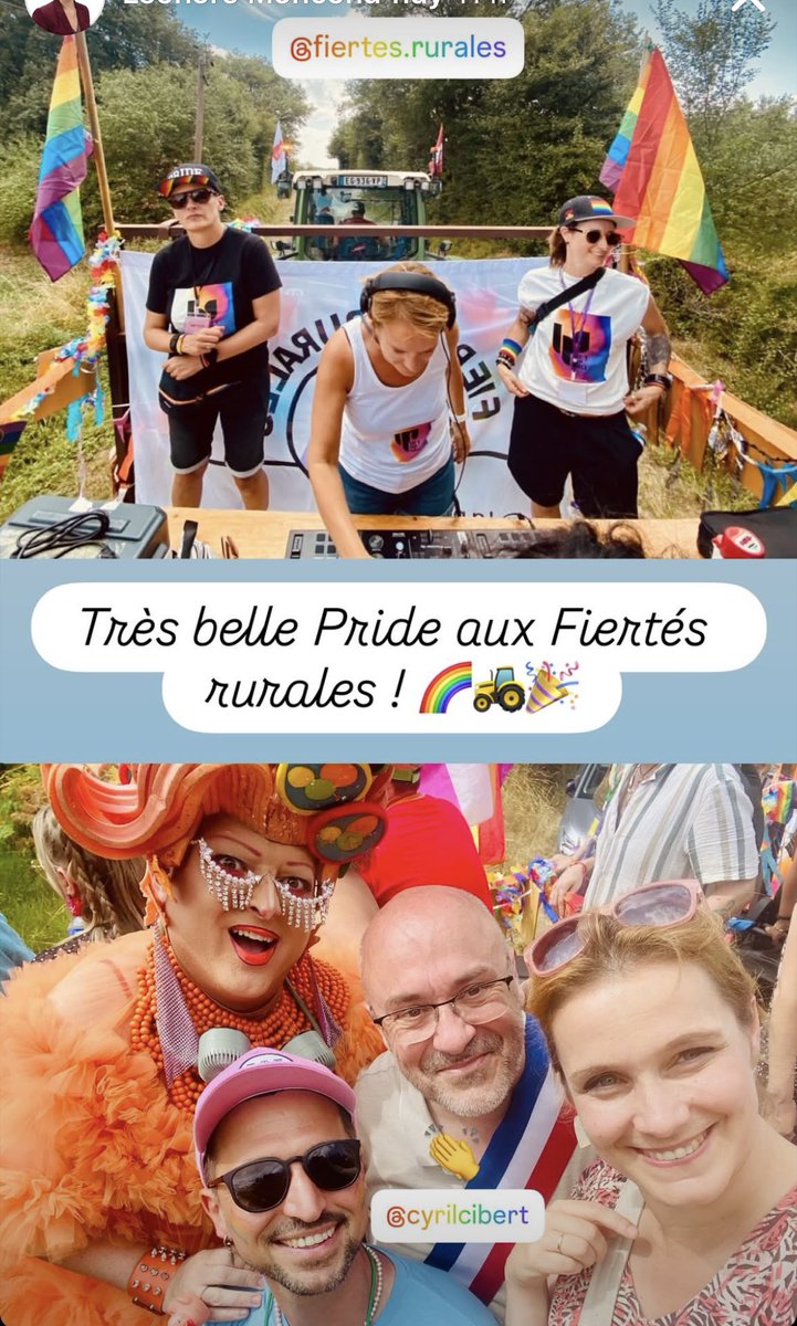 Cyril Cibert (@cyrilcibert) on Twitter photo 🌈 Près de 5000 personnes à Chenevelles hier pour les <a href="/FiertesRurales/">Fiertés Rurales</a> ! 🌾✨
Une journée inoubliable au cœur de la campagne, où la visibilité #LGBTQIA+ s’est affirmée avec force, joie et fierté 💪💖
Tracteurs décorés, sourires, concerts, drapeaux flottants au vent… et surtout, 🌈 Près de 5000 personnes à Chenevelles hier pour les <a href="/FiertesRurales/">Fiertés Rurales</a> ! 🌾✨
Une journée inoubliable au cœur de la campagne, où la visibilité #LGBTQIA+ s’est affirmée avec force, joie et fierté 💪💖
Tracteurs décorés, sourires, concerts, drapeaux flottants au vent… et surtout,