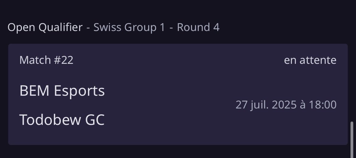 TodobewEsport's tweet image. MATCH DAY POUR NOS JOUEUSES 🩷
Day 2 de cet Open Qualifier GC.(2-1)
Premier match de la journée à 18h vs @.BEM Esports⚔️
#TDBGCONTOP
