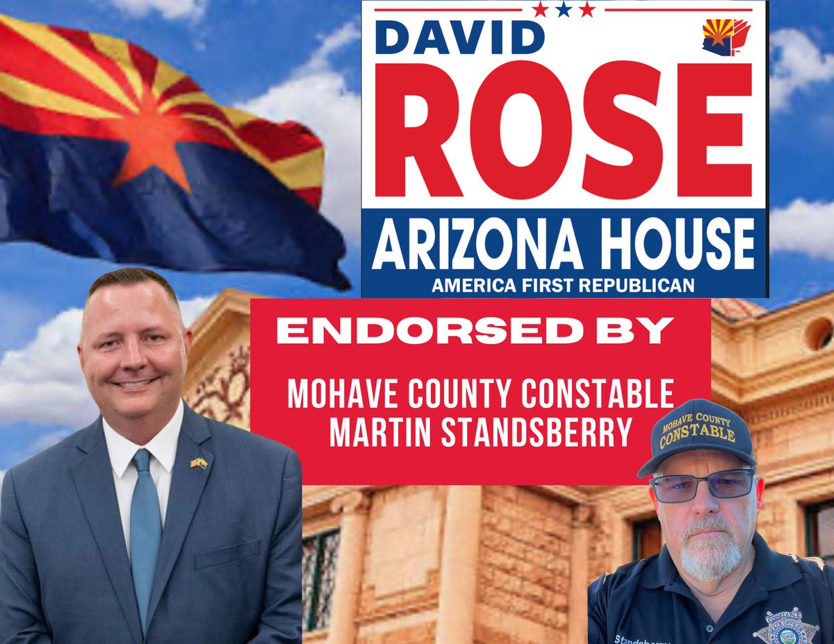 🚨 ENDORSEMENT ALERT 🚨

I’m honored to have the endorsement of Mohave County Constable Martin Standsberry!

Constable Standsberry has served our community with integrity and strength, and I’m proud to have his support as we fight to bring bold, America First leadership to the