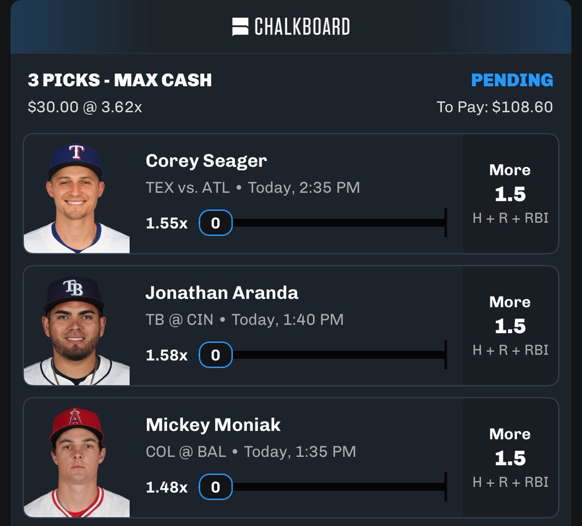 Arnold’s AI (@arnoldsaimodels) on Twitter photo Chalkboard Play of The Day⚾️
Collab w/ <a href="/MattyChucks/">Matty Chucks⚡️</a>🚀
$30 Pays $108💰
Ladder Day 3 Back Tomorrow‼️
Join Chalkboard! ⬇️
$100 Deposit Match: ARNOLD🎁
🔗: streaks.chalkboard.io/cUPZ/mueyga7u Chalkboard Play of The Day⚾️
Collab w/ <a href="/MattyChucks/">Matty Chucks⚡️</a>🚀
$30 Pays $108💰
Ladder Day 3 Back Tomorrow‼️
Join Chalkboard! ⬇️
$100 Deposit Match: ARNOLD🎁
🔗: streaks.chalkboard.io/cUPZ/mueyga7u