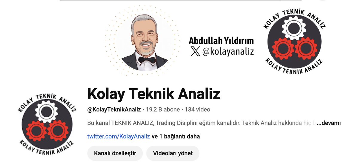 KolayAnaliz's tweet image. 📹Bu kanalda Teknik Analiz eğitimi basit ve anlaşılır bir dille ücretsiz veriliyor. Yanı sıra haftalık piyasa yorumları ile pratikler yapılıyor ve Trading Disiplini hakkında bilgiler veriliyor. Takipçilerin çok yol aldığına inanıyorum. Birlikte piyasayı dantel gibi yorumluyoruz.…