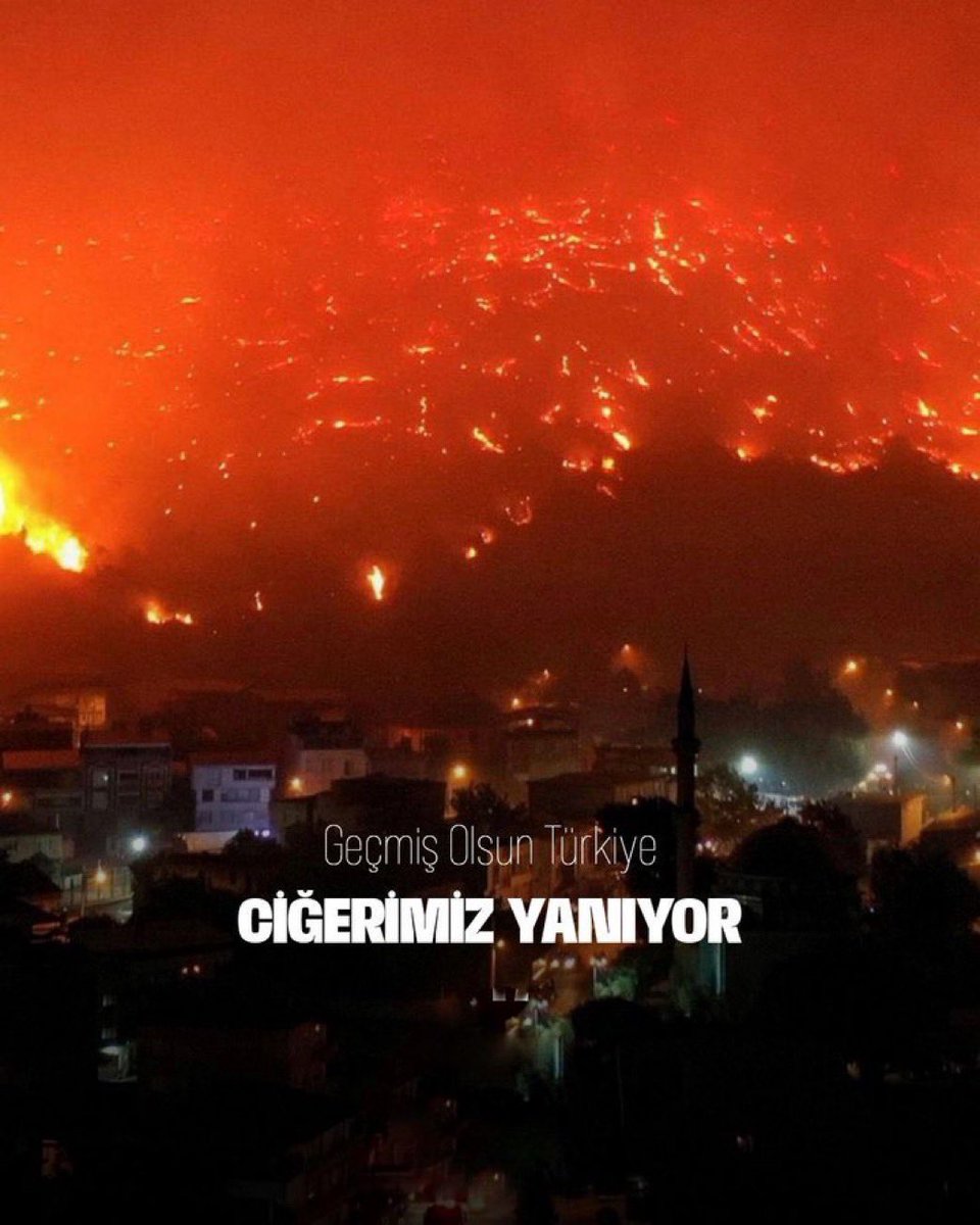 #Bursa, #Karabük ve ülkemizin dört bir yanında devam eden orman yangınları hepimizi derinden üzmektedir.

Yeşil vatanımızı korumak uğruna büyük bir özveriyle mücadele eden tüm kahraman ekiplerimize en içten şükranlarımı sunuyorum. Yangınlardan etkilenen tüm vatandaşlarımıza