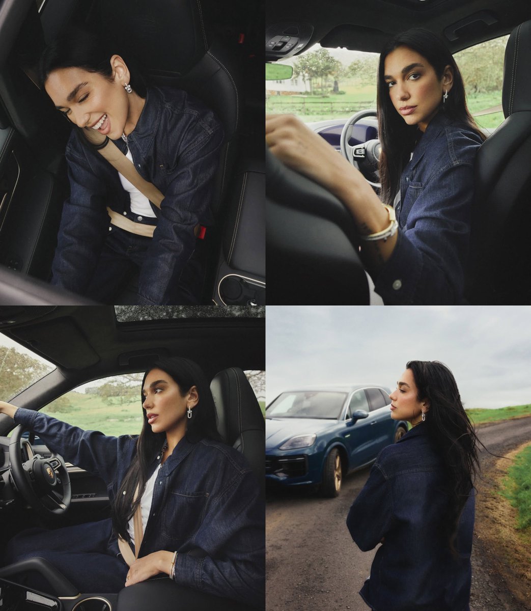 allurequinn's tweet image. DUA LIPA FOR PORSCHE.