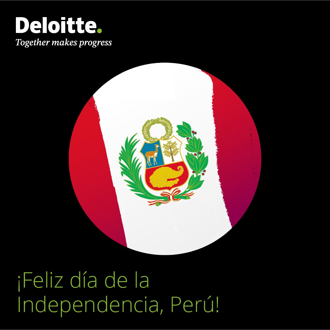 🎉 Celebramos con orgullo los 204 años de independencia y la fuerza, la historia y la resiliencia que nos definen como peruanos. 

🟢 En Deloitte, nos enorgullece ser parte del desarrollo del país y contribuir a su crecimiento con compromiso y responsabilidad. ¡Feliz día, Perú!
