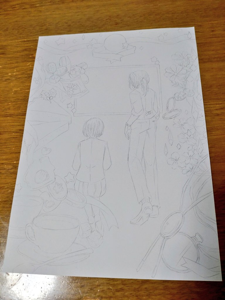 iinosukeko's tweet image. 深夜おえかき仕上げられる気がしない。寝よ。