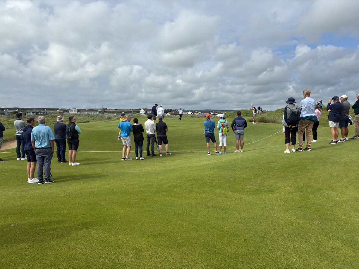 ClareFM's tweet image. Missed putt from Rafferty & Keane is 2 up again with the closing straight to come. Large home crowd starting to dream of a historic conclusion