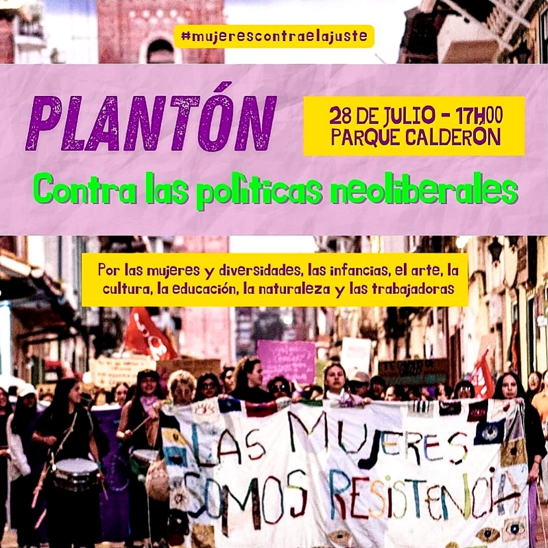 PRENSAVirtual_'s tweet image. #Cuenca// Convocatoria #MujeresContraElajuste.