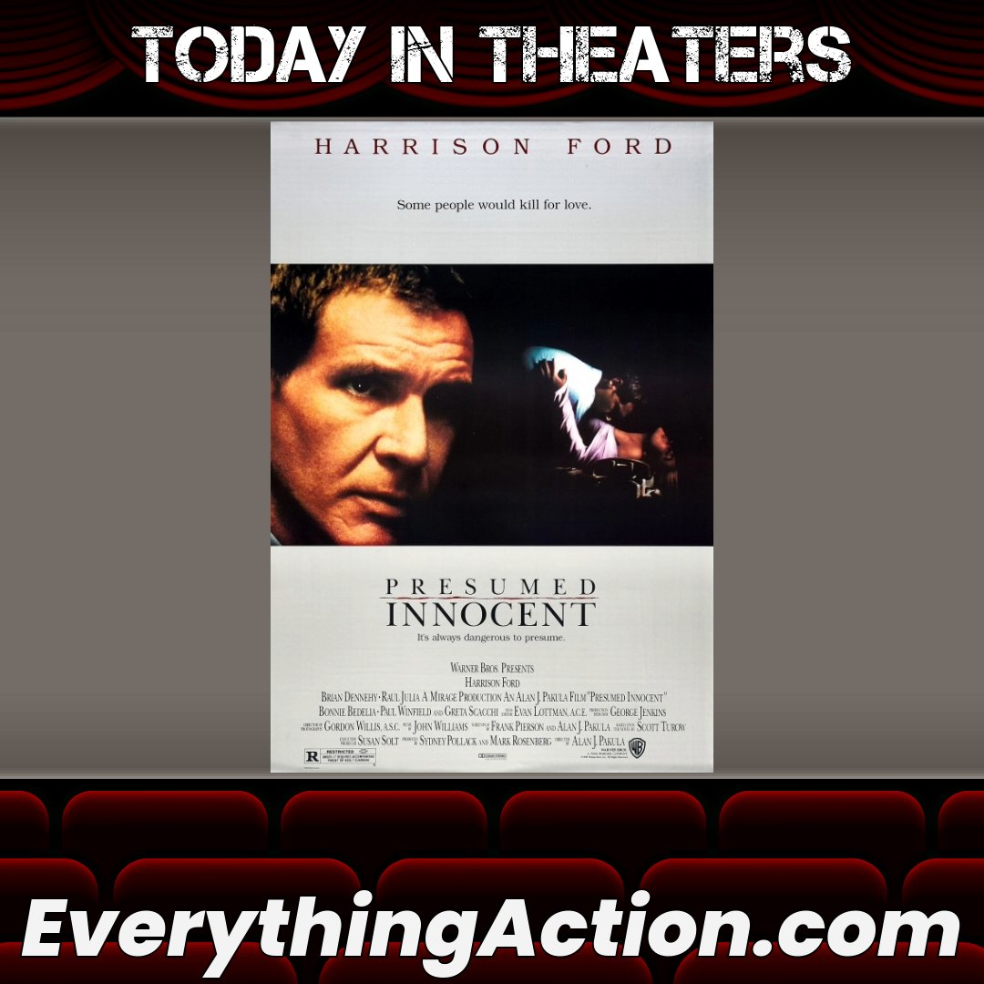 evaction's tweet image. #HarrisonFord was #PresumedInnocent 35 years ago when the movie opened on July 27th, 1990 #BrianDennehy #RaulJulia #BonnieBedelia #PaulWinfield #GretaScacchi #AlanJPakula #LegalThriller #90sMovies #90sThrillers #ScottTurow
