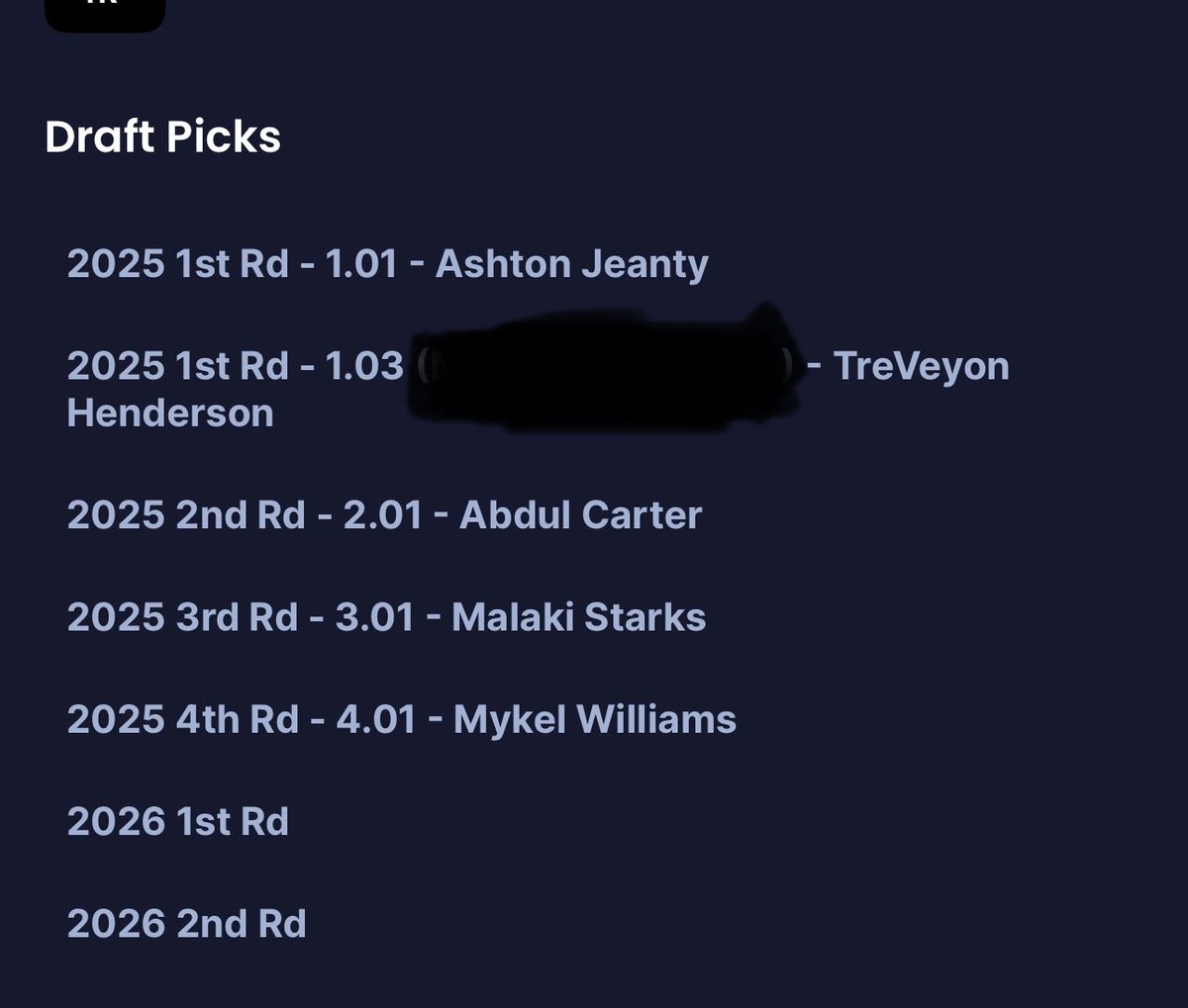 Coachjeff73's tweet image. My first year was garbage! So I got the #1 overall pick. How did I do in this draft? 2nd year dynasty with offense and IDP defense  🏈 @SleeperHQ  #nfl #FantasyFootball