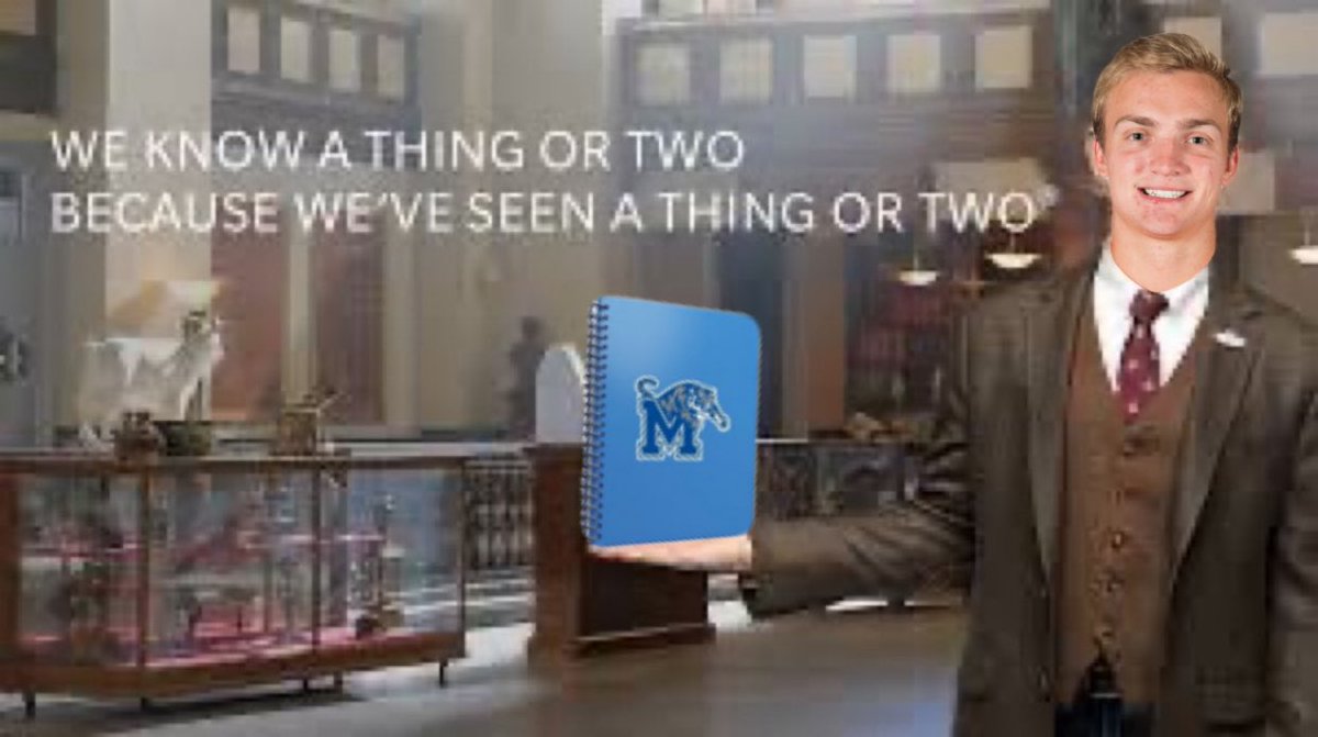 BREAKING🚨🚨:

Owen McCown is the new spokesperson for a well known insurance company. When asked what made them choose him, they said his statement of how they beat Memphis last year resonated with them, “We know a thing or two, because we’ve seen a thing or two”