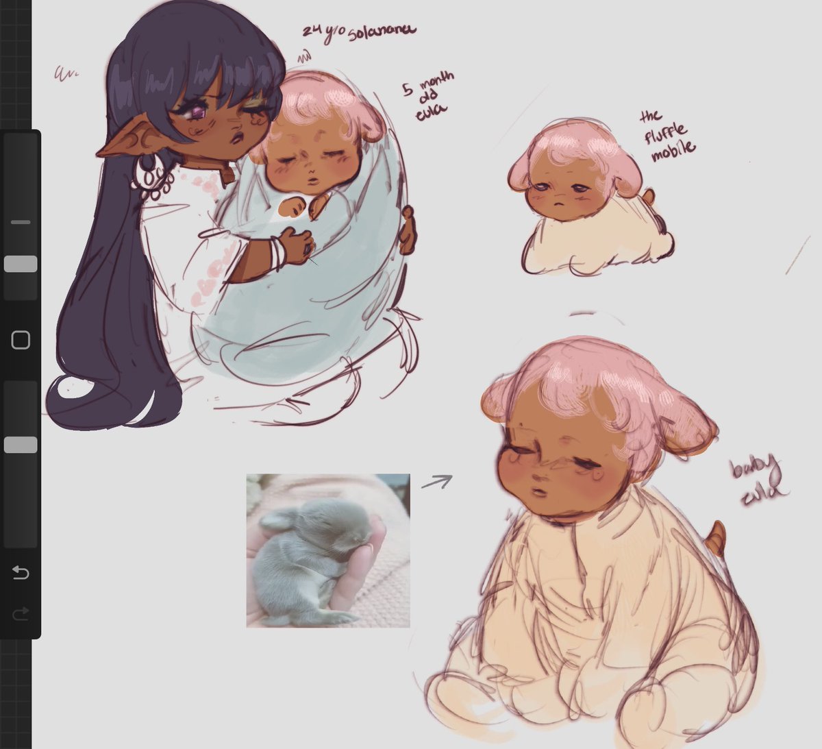 lilmsdevilette's tweet image. thoughts on baby vieras ft baby eulalia & her mom (old art) #eulaliaposting