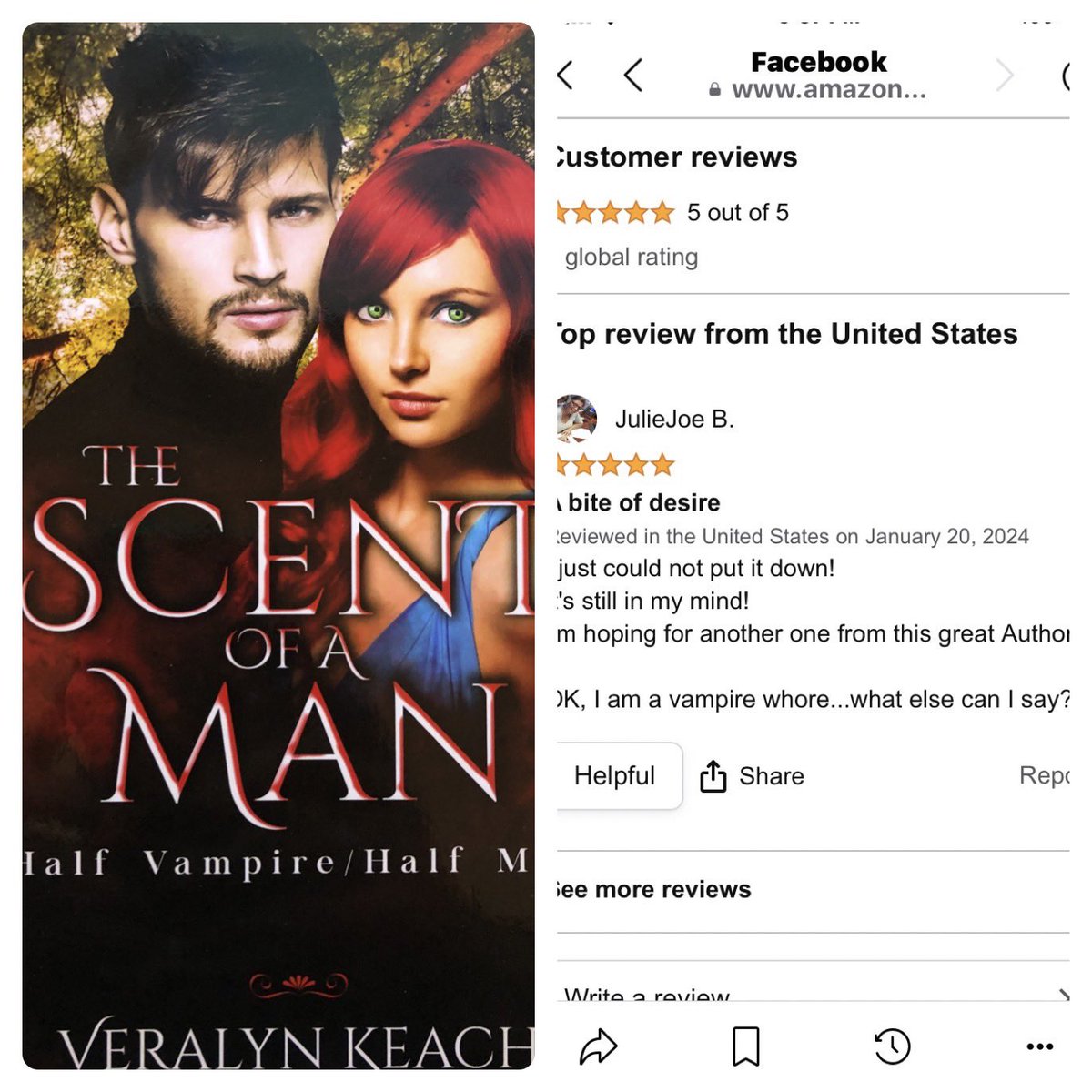 The Scent of a Man-  Half Vampire/Half Man #vampires #Audible 7 book #series #audiobooks audible.com/author/Veralyn…