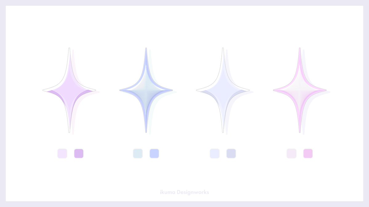 ikuma_design's tweet image. キラキラ装飾なカラーパレット🎨