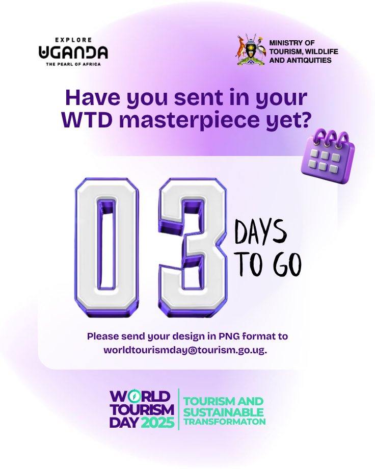 Kedithug's tweet image. The world is watching ……Show them what tourism in Uganda means to you — through your design!
3 days left to submit
#WTD2025
#ExploreWestNile #ExploreUganda