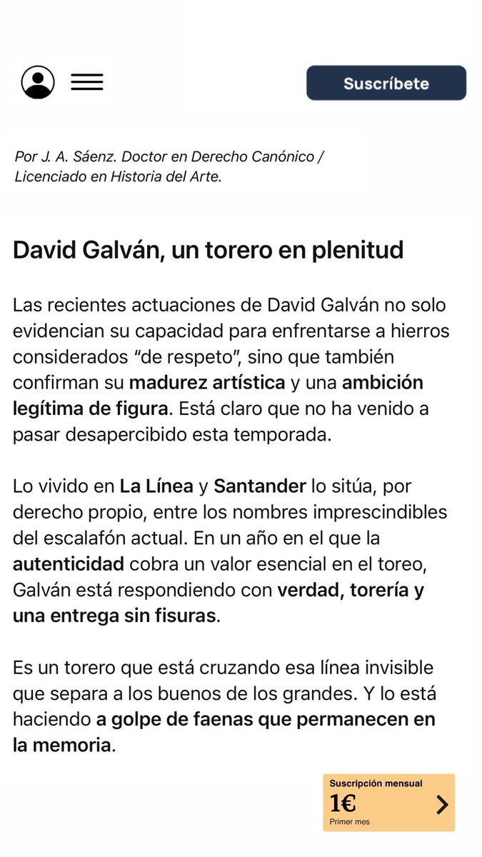 Artículo de Opinión de D. J.A.Sáenz