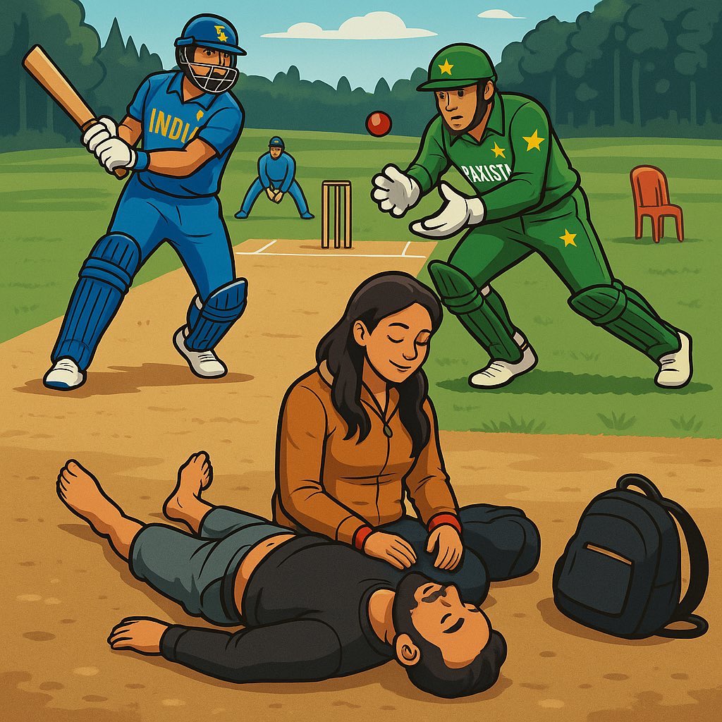 RevivalActivist's tweet image. Operation Sindoor will continue but on Cricket field, remember it is in paused state right now. 
Both these secular nations &amp;amp; their establishments push jingoism when they need to cover their own failures
