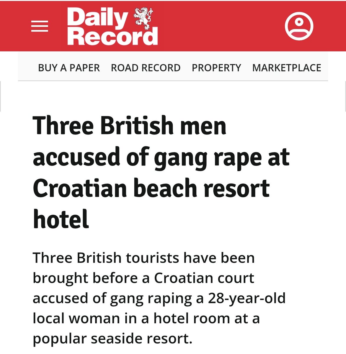 Polit1cswithM's tweet image. 2 men were originally from Kosovo, but all men are British.
So... it looks like one man was born as British.
These men raped a local Croatian woman in their 4-star hotel.