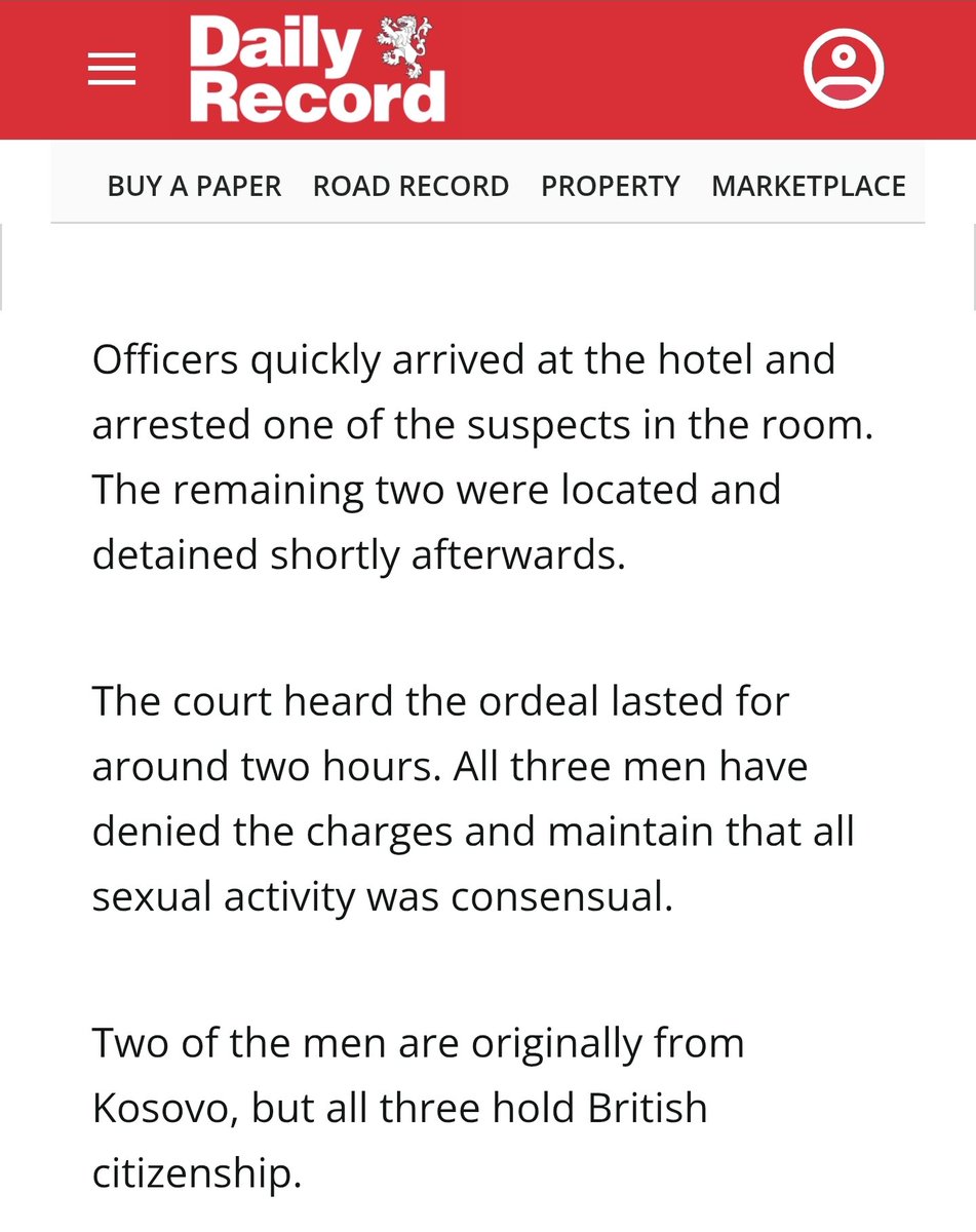 Polit1cswithM's tweet image. 2 men were originally from Kosovo, but all men are British.
So... it looks like one man was born as British.
These men raped a local Croatian woman in their 4-star hotel.