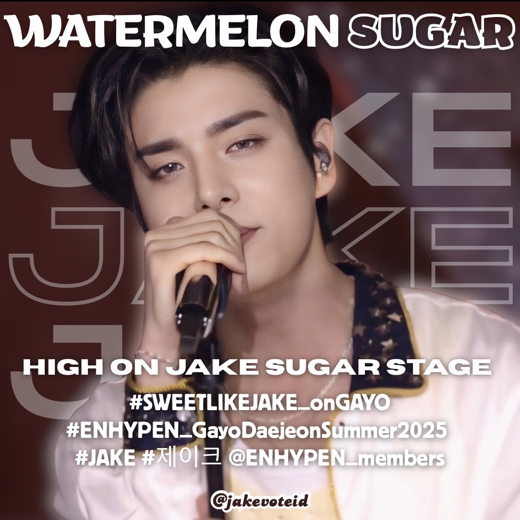 jakevoteid's tweet image. JAKE truly gave his all for this solo stage! His effort, passion, and prep were crystal clear!๐ค
You can see how much heart he poured in โ every detail was perfect!๐๐ซถ๐ป
HIGH ON JAKE SUGAR STAGE
#SWEETLIKEJAKE_onGAYO
#ENHYPEN_GayoDaejeonSummer2025
#JAKE #์ ์ดํฌ @ENHYPEN_members
