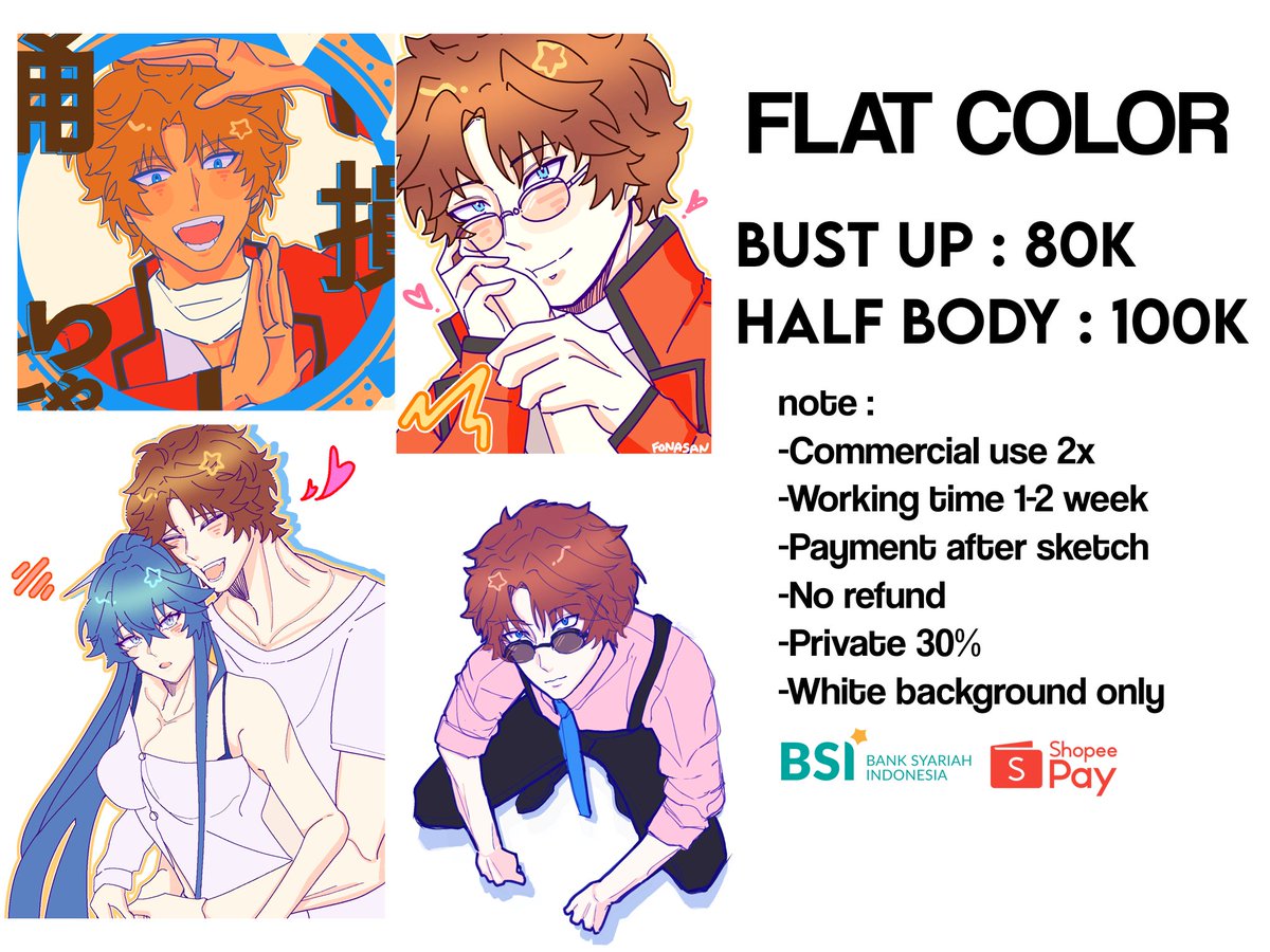 F0N4UR's tweet image. 🍓FONASAN COMMISSION 🍓
[RT/like are very appreciated💕]

#Commission slot Batch 1 (0/5)

Please read my Carrd FAQ, ToS before ordering!🙂‍↕️
fonacommission.carrd.co