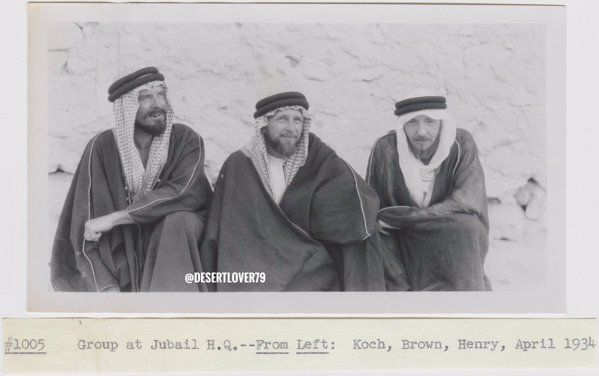 desertlover79's tweet photo. الرعيل الأول من الجيولوجيين و المستكشفين و المنقبين الرواد من شركة كاليفورنيا العربية للزيت القياسي ( شركة ارامكو لاحقاً ) بالزي السعودي في مدينة الجبيل في المملكة العربية السعودية 1934 م https://t.co/0tWdzPcitY