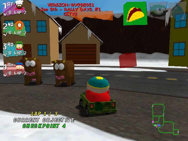 VJ_Efemerides's tweet image. Tal dia com avui de 2000 ens arribava &quot;South Park Rally&quot; per &quot;Dreamcast&quot; de #Sega 🕹🎮. #SouthParkRally #SouthPark #Dreamcast #Curses #Videojocs #Gaming #VideoGames #RetroGaming #ClassicGaming #RetroGames #VideojocsAntics