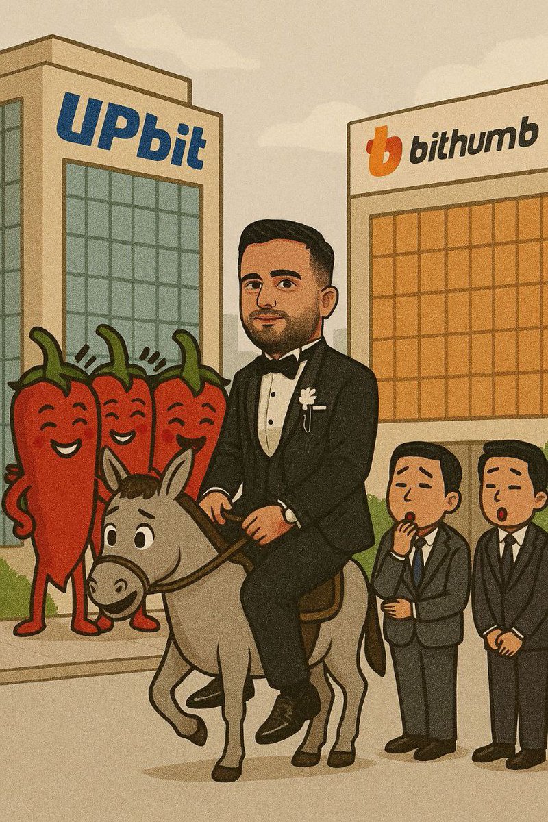 Paribu binası önünde 3 ay bekledik, bir $PEPPER listelemedik. Eşeğimle, Güney Kore'ye geldim. Kardeş ülkenin en değerli borsaları Upbit ve Bithumb önünde Pepper için mücadeleye devam edeceğiz.