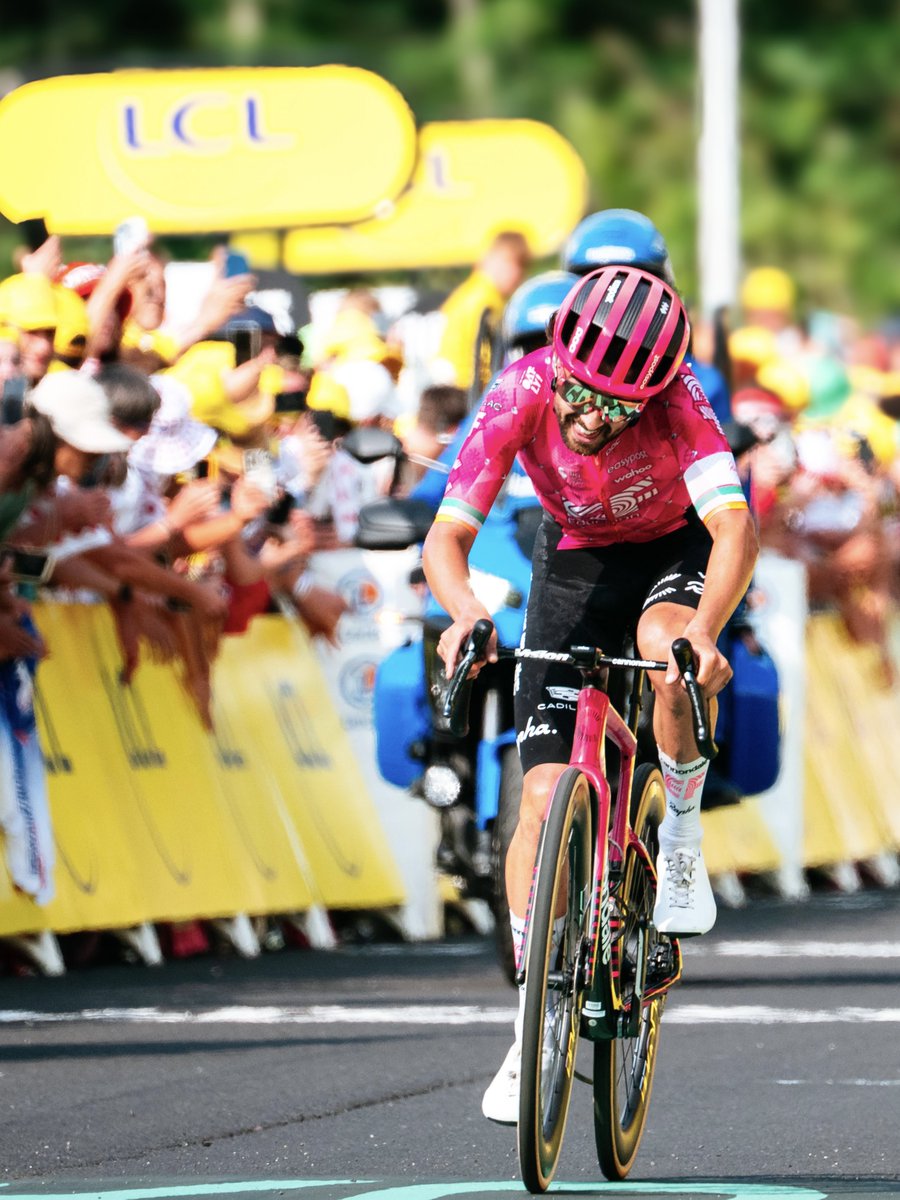 EFprocycling's tweet photo. Ben Healy: Tour de France stage winner, yellow jersey wearer, and now Super Combative 🎉

This one is for the breakaway artists. Those who emptied themselves everyday out on the road and entertained us with every pedal stroke. Chapeau, Thymen, Bruno, Jonas, Jordan, Quinn, Michael, and Tim. Together, we lit up this Tour de France.

We’ll raise a toast together tonight in the City of Lights. ✨

@QuinnSimmons9 @AbraJonas @ThymenArensman @BrunoArmirail @JegatJordan @mjstorer_au @Tim_Wellens 

📸: Jered and Ashley Gruber  

#efprocycling #tdf2025