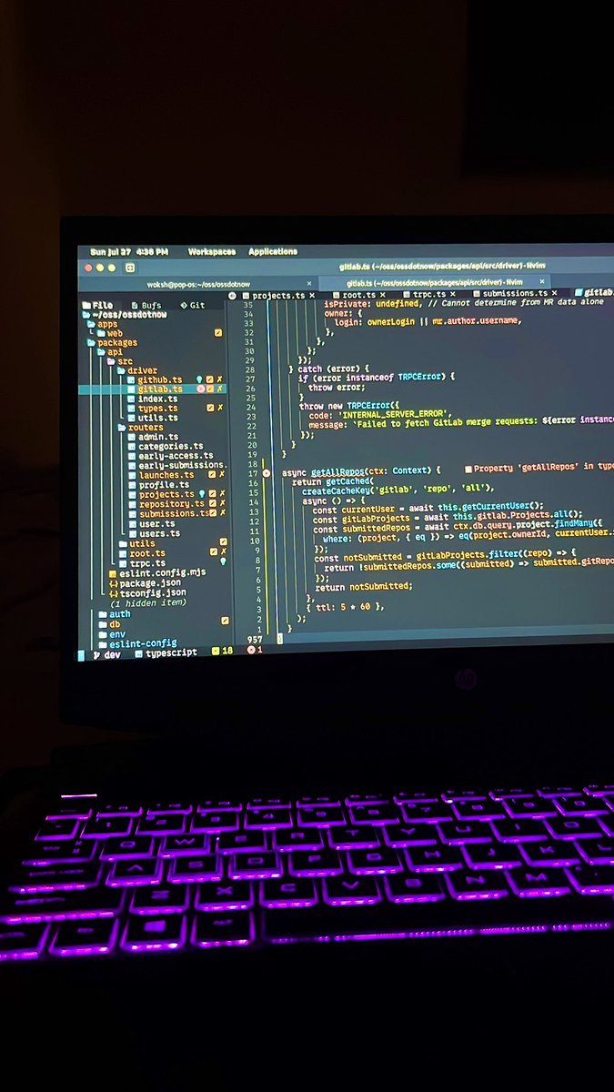 ashwinntwt's tweet image. One best thing about OSS is that you understand how well a backend system can be written. 
Like very obvious things that can be implemented and they actually makes sense when they work.