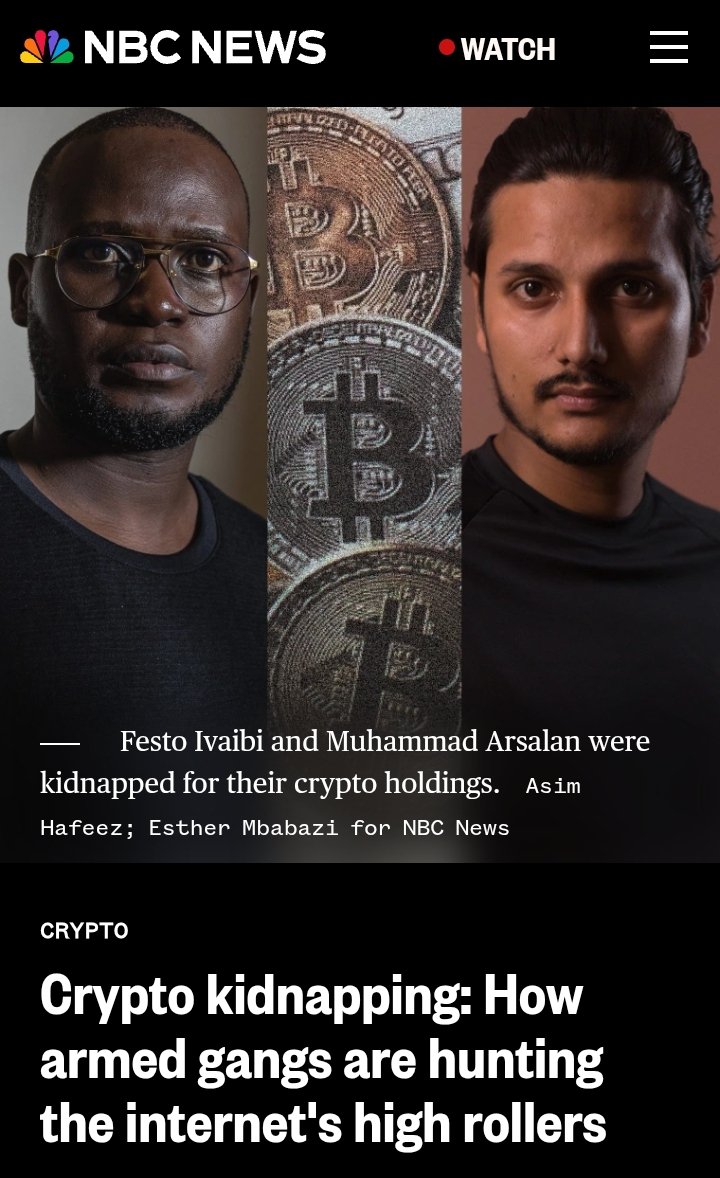 Crypto entrepreneurs are becoming targets, and we must talk about it.
This story is live now .
#AfroToken